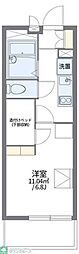レオパレスグリーングリーン 1Kの間取図画像