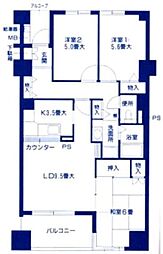 アークヒルズ山太 3LDKの間取図画像