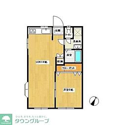 ベルフォレスト 1LDKの間取図画像