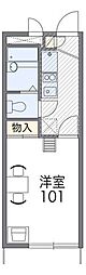 レオパレスフジ 1Kの間取図画像