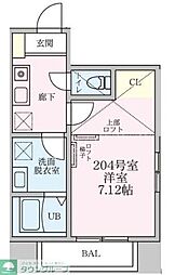 SORAIE 1Kの間取図画像