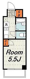 マツキビル 1Kの間取図画像