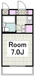 サンライズ戸塚 1Kの間取図画像