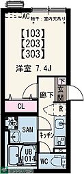 イクシオ南太田 1Kの間取図画像