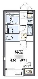 レオネクストみゆき 1Kの間取図画像