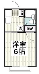 エターナル・サン戸塚 1Kの間取図画像