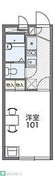 レオパレスレーブカルチェ 1Kの間取図画像