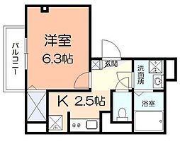 amenity新杉田 1Kの間取図画像
