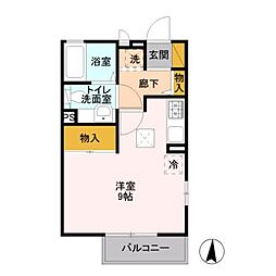 東戸塚オリエンタル 1Kの間取図画像