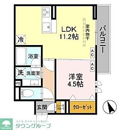 藤沢市羽鳥1丁目アパート 1LDKの間取図画像