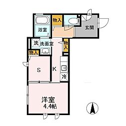 クレール ワンルームの間取図画像