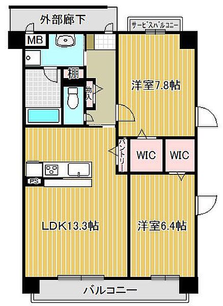 Celeste Juno 302｜滋賀県守山市大門町(賃貸マンション2LDK・3階・60.50㎡)の写真 その2