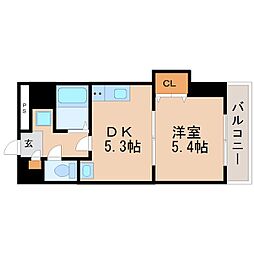 GLANZHAUS野洲 1DKの間取図画像
