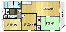 風異音素ビル 3LDKの間取図画像