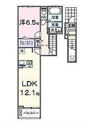アンシャンテ 1LDKの間取図画像