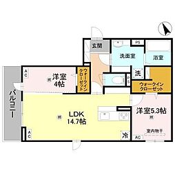 エフティーレコルト 2LDKの間取図画像