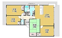グラン・ブルー野洲 4LDKの間取図画像