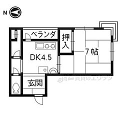 中央ハイツナカハラ 1DKの間取図画像