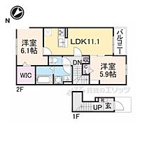 滋賀県彦根市馬場１丁目（賃貸アパート2LDK・2階・58.60㎡） その2