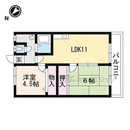 サンクリエート高谷 2LDKの間取図画像