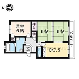 JR東海道・山陽本線 守山駅 徒歩37分の賃貸マンション 1階3DKの間取り
