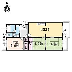 LakefrontBiwa 3LDKの間取図画像