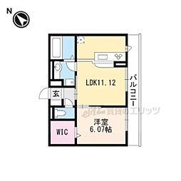 FRAN小柿 1LDKの間取図画像