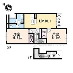 マミーユ 2LDKの間取図画像
