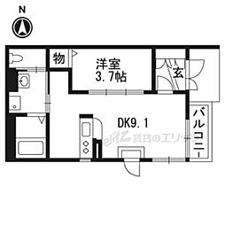 Augusta 1LDKの間取図画像