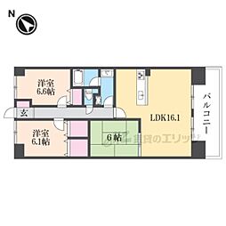 グレーシィ栗東デュオ 3LDKの間取図画像