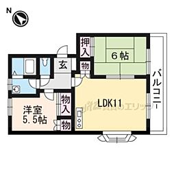 レジデンス・藤 2LDKの間取図画像