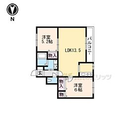 ハーマニ・サイトウ 2LDKの間取図画像