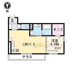 グレイスハート 1LDKの間取図画像