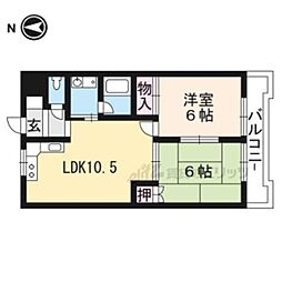 ハイツルピナス 2LDKの間取図画像