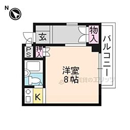 シルキーハイツ阪源 ワンルームの間取図画像