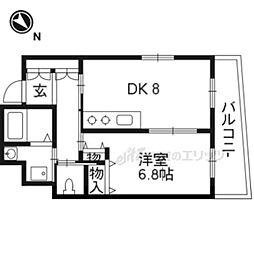 レスペクテ 1DKの間取図画像