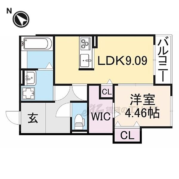 ルームス楓 202｜滋賀県草津市青地町(賃貸アパート1LDK・2階・43.93㎡)の写真 その2