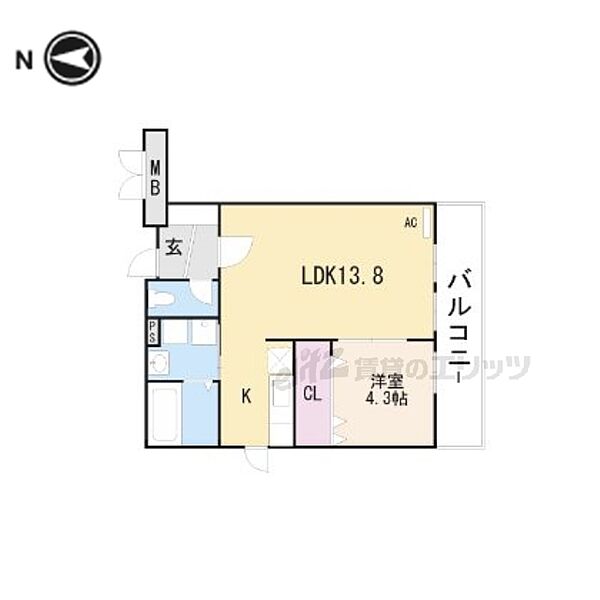 滋賀県大津市和邇中浜(賃貸マンション1LDK・2階・44.78㎡)の写真 その2