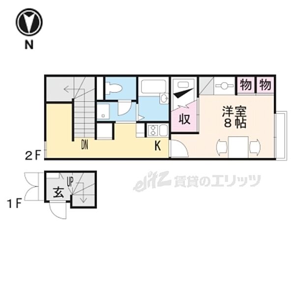 レオパレスＷｉｎｇ日野 204｜滋賀県蒲生郡日野町大字大窪(賃貸アパート1K・2階・28.02㎡)の写真 その2