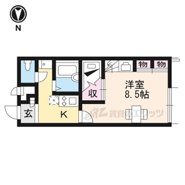 レオパレスシャルマンゾーン照杉 206｜滋賀県大津市昭和町(賃貸アパート1K・2階・23.18㎡)の写真 その2