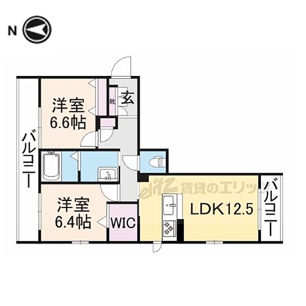 滋賀県長浜市南高田町(賃貸マンション2LDK・2階・63.19㎡)の写真 その2