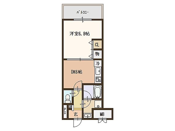 クレオコート和泉中央 206｜大阪府和泉市池田下町(賃貸マンション1DK・2階・31.74㎡)の写真 その2