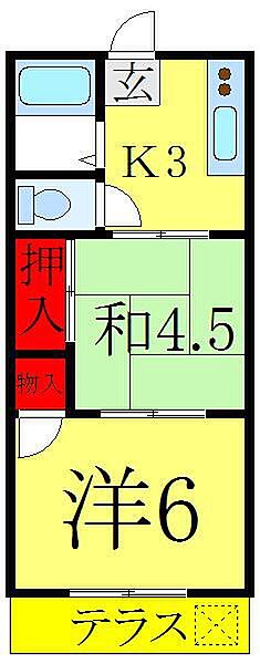 東京都板橋区前野町1丁目(賃貸アパート2K・1階・28.21㎡)の写真 その2