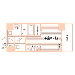 ブレス学研都市 ワンルームの間取図画像