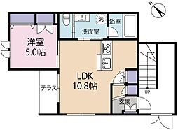 クレールメゾン与野本町 1LDKの間取図画像