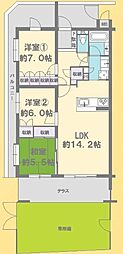パルスグランレジオ船橋 3LDKの間取図画像