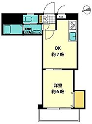 NK五反田コータース 1DKの間取図画像