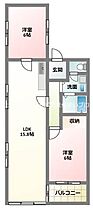 大阪府門真市上島町（賃貸マンション2LDK・2階・57.00㎡） その2