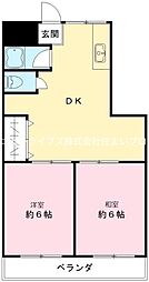 宮前ハイム 2DKの間取図画像