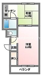 シャルム・マ・メゾン 2Kの間取図画像